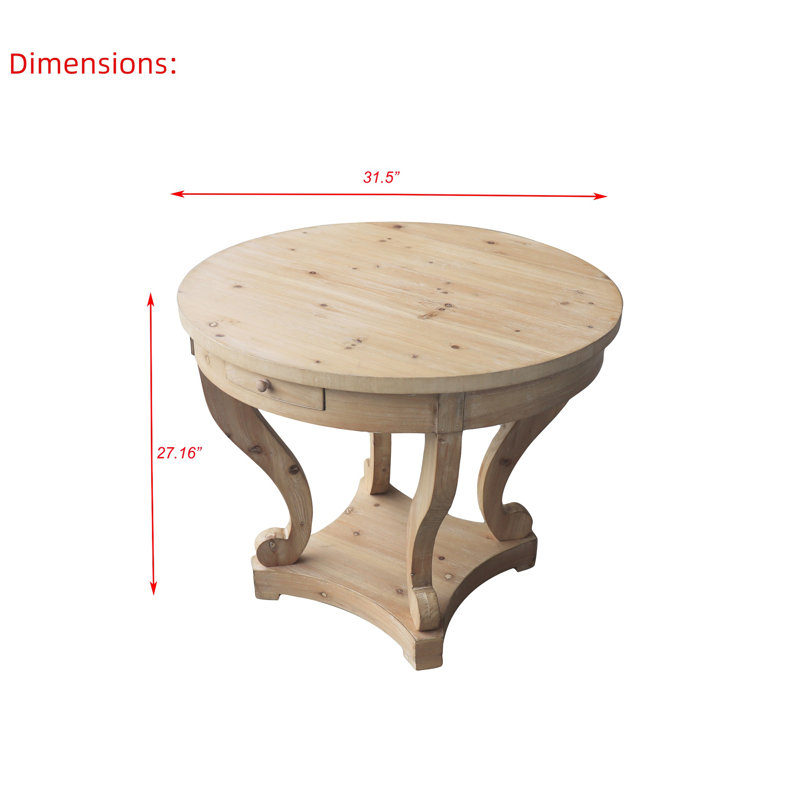Table d'appoint courbée de petite taille, Bois délavé, Bois brun