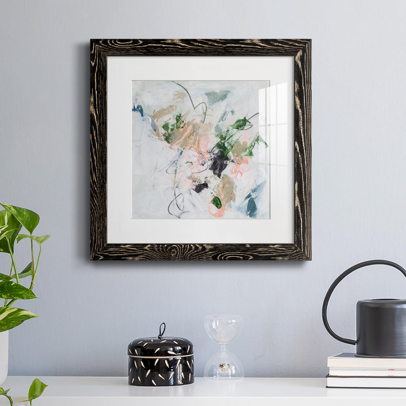 "Approche du printemps IV", reproduction encadrée de qualité supérieure - prête à être accrochée, Cadre noir