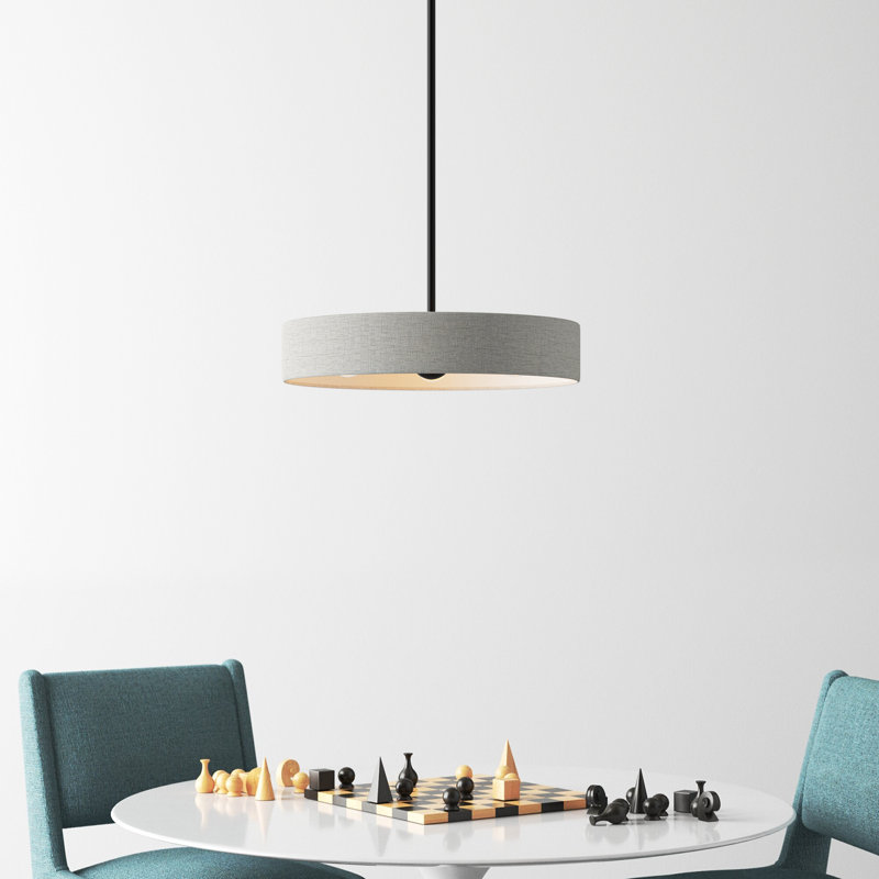 Silke 4 - Light Dimmable Drum Chandelier, Black