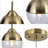 Mariellen 1-Light Gold Globe Glass Pendant with Universal Ceiling Design for Dry Indoor