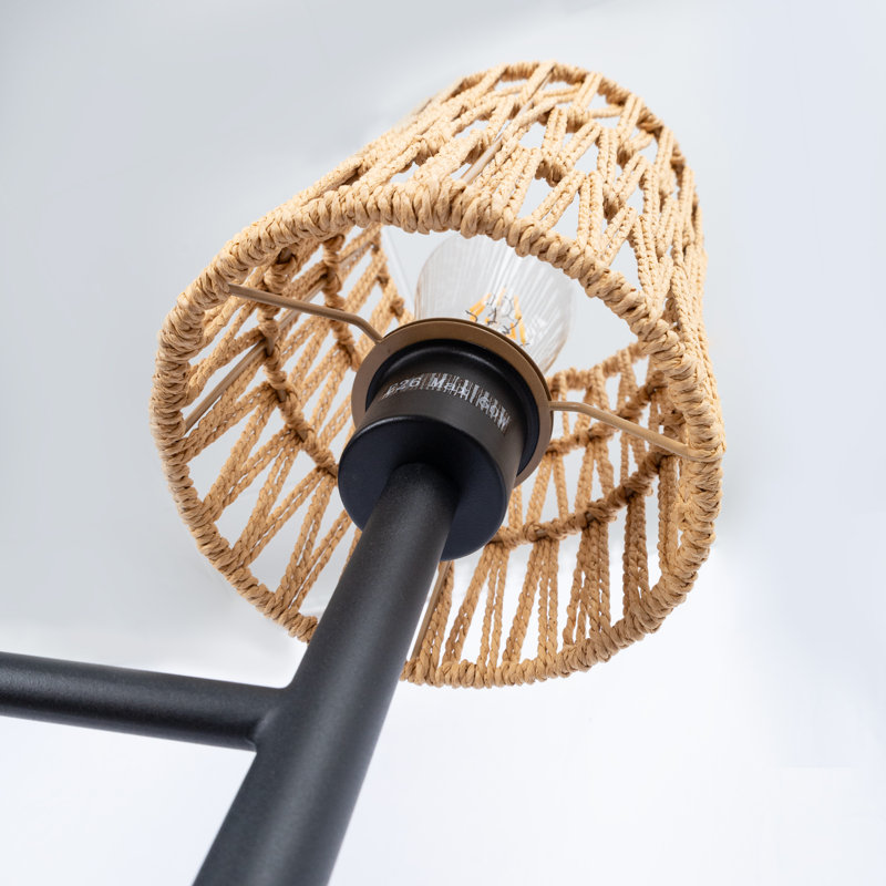 72'' Boho Style Tree-Shaped Rattan Floor Lamp