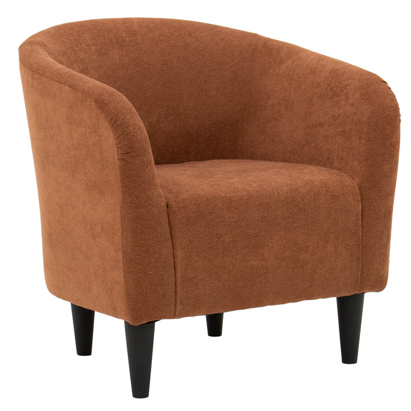 Fauteuil demi-tonneau de 29,50 po de largeur, Chloe Clay 100% Polyester