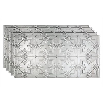 24.375'' L x 48.375'' W Embossed Vinyl Glue Up Ceiling Tile
