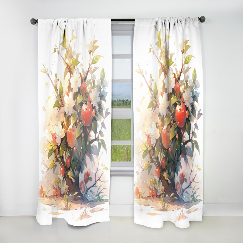Rideau en velours traditionnel Belfort A Garden's Flower Grace II - obscurcissant - 1 panneau, L 52 po x L 90 po