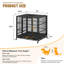 Cage pour chien avec roues verrouillables et loquet rotatif-948422077
