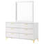 Commode 6 tiroirs avec miroir