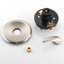 Pomme de douche combinée à barre coulissante en acier inoxydable sans perçage à 7 réglages, système de spa à double pomme de douche avec bec verseur (soupape brute incluse)-122404572