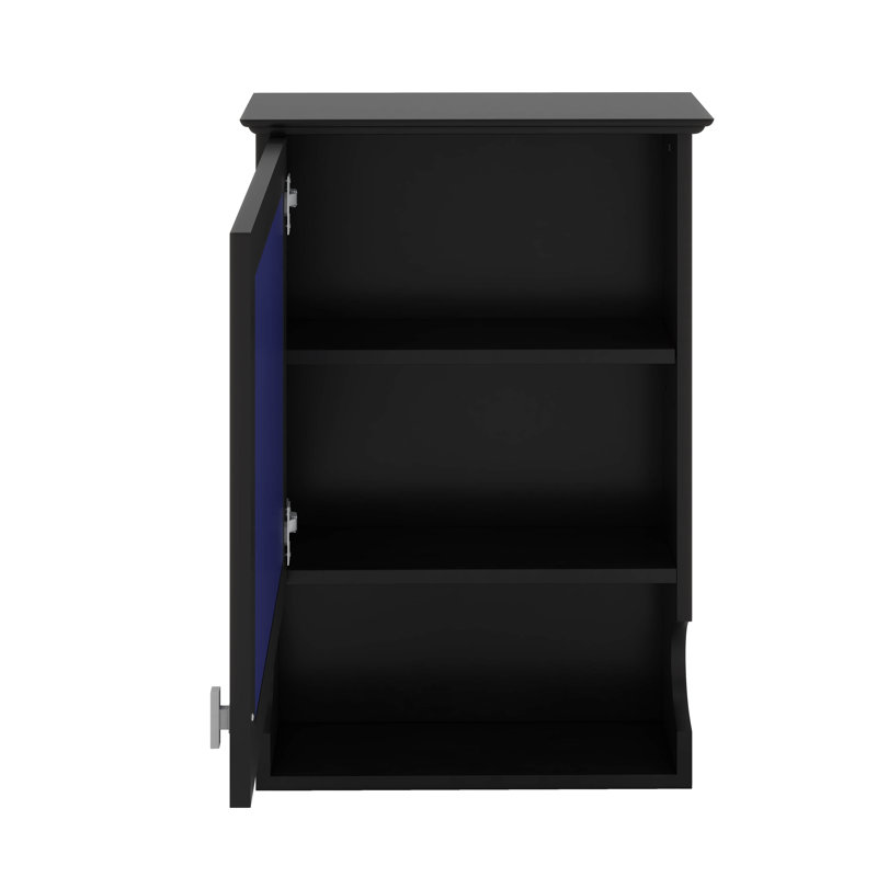 Armoire de rangement de salle de bain murale 20 "avec miroir, rangement mural, Noir