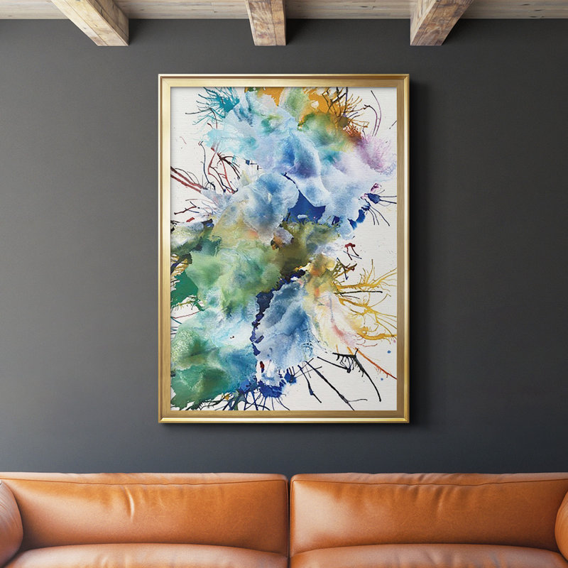 «Like an Iris I» - Impression d'un cadre photo, Or, H 42,5 po x l 30,5 po x P 1 po