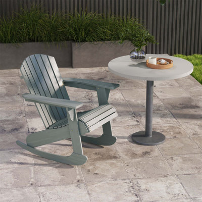 Chaise berçante Adirondack en bois Outsunny