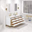 Bristol 72 In. Double Sink Carrara White Marble Countertop Bath Vanity In Monarch Blue With Satin Gold Gooseneck Faucets-1888186476