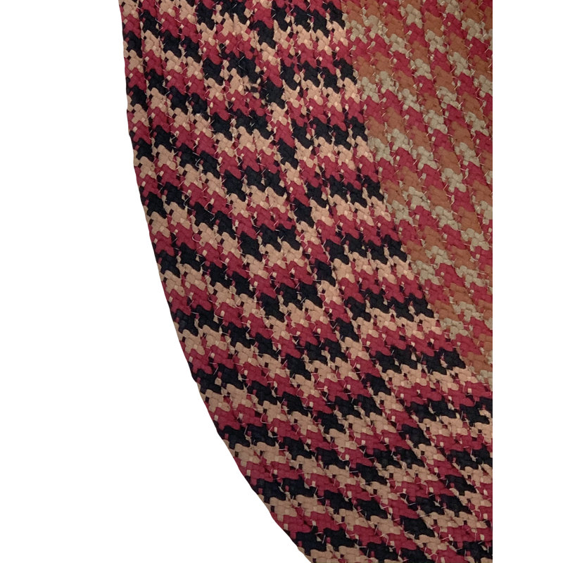 Tapis bourgogne tressé Vienne, Tapis de couloir 2 pi x 9 pi