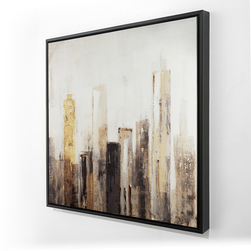 Earthy Tones City - Toile encadrée pour la décoration intérieure
