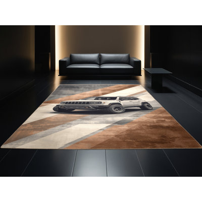 Tapis moelleux moelleux et moelleux de style rustique moderne tout-terrain beige