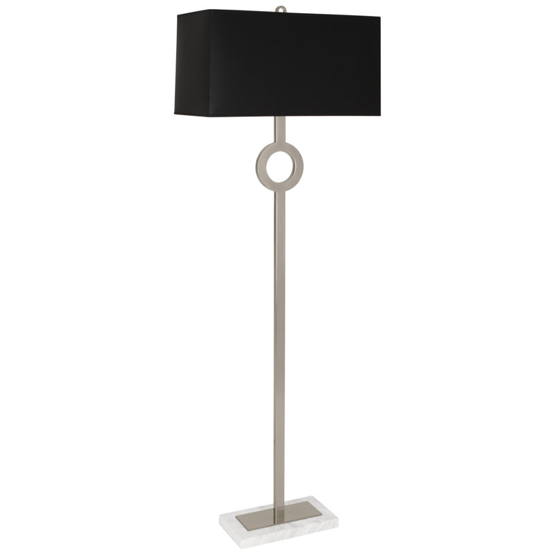Oculus Floor Lamp, Antique Silver, Black