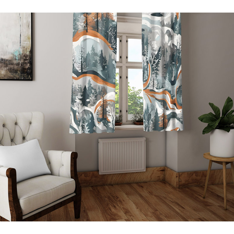 Paire de rideaux semi-transparents en polyester Aresha, L 20 po x L 52 po