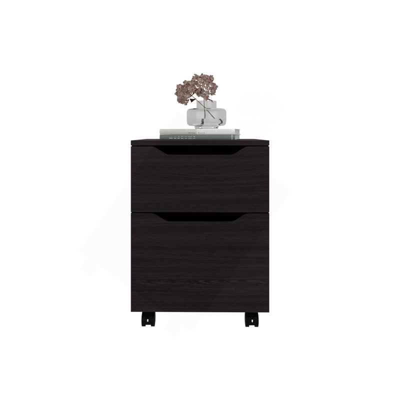 Nightstand, 1 Drawer, 4 Legs, Black