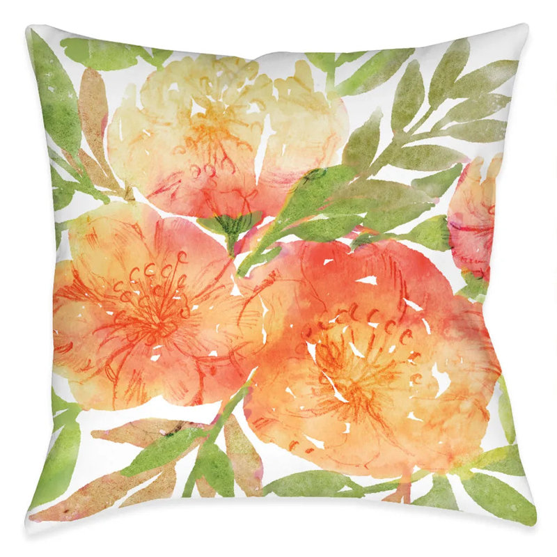 Sunrise Florals Throw Pillow