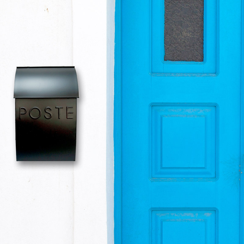 Milano Wall Mounted Mailbox, Black