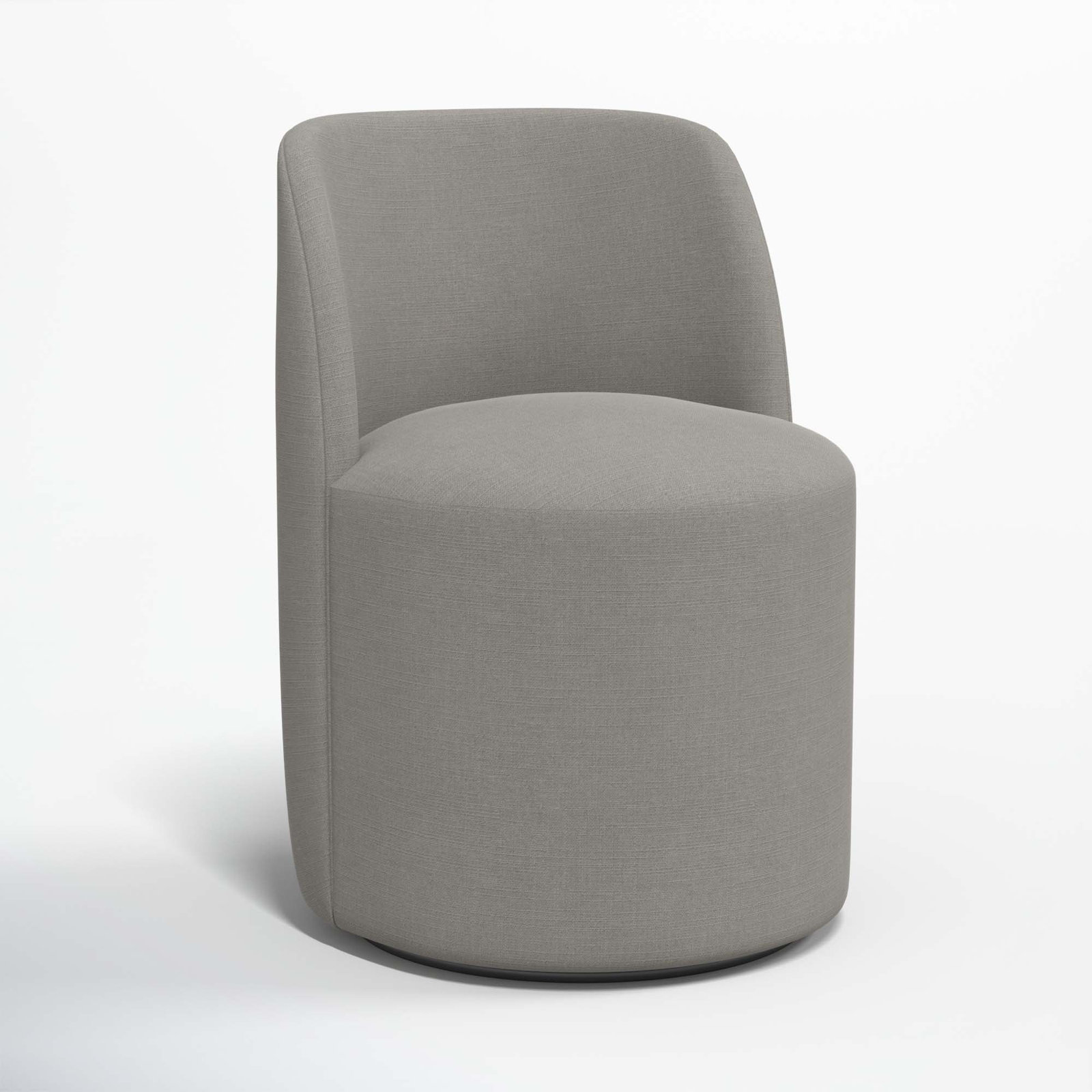Begonia Swivel Dining Chair, Classic Grey Linen