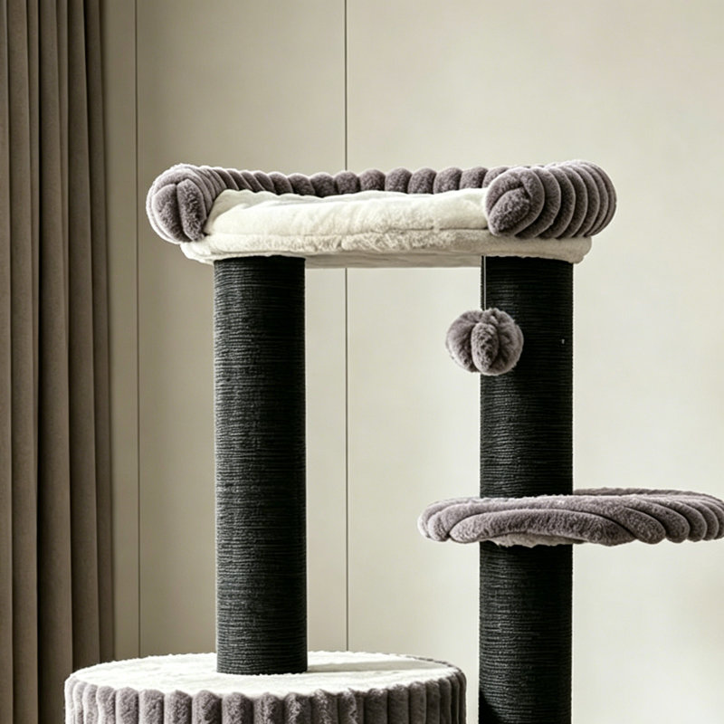 Simple and Creative Grey Cat Climbing Frame