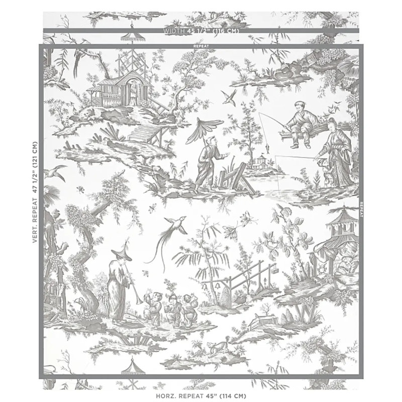 Papier peint Shengyou Toile, gris