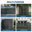 2-Panel Garden Privacy Screen, 98x125cm No-Dig Outdoor Partition, Weatherproof Vinyl Fence with Aluminum Frame, Decorative Cover for Bin AC Unit Pool Equipment, Teak-129024960