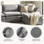 Canapé modulaire surdimensionné 3 pièces avec double coussin de 121 po Wolff-20048287