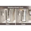 Porte de douche pivotante en verre trempé 28 po x 72 po dans un cadre en aluminium noir mat, poignée en acier inoxydable, conception de balançoire à fonctionnement doux, séparation de l'eau pour l'entretien de la salle de bain 28 po x 72 po avec fonction