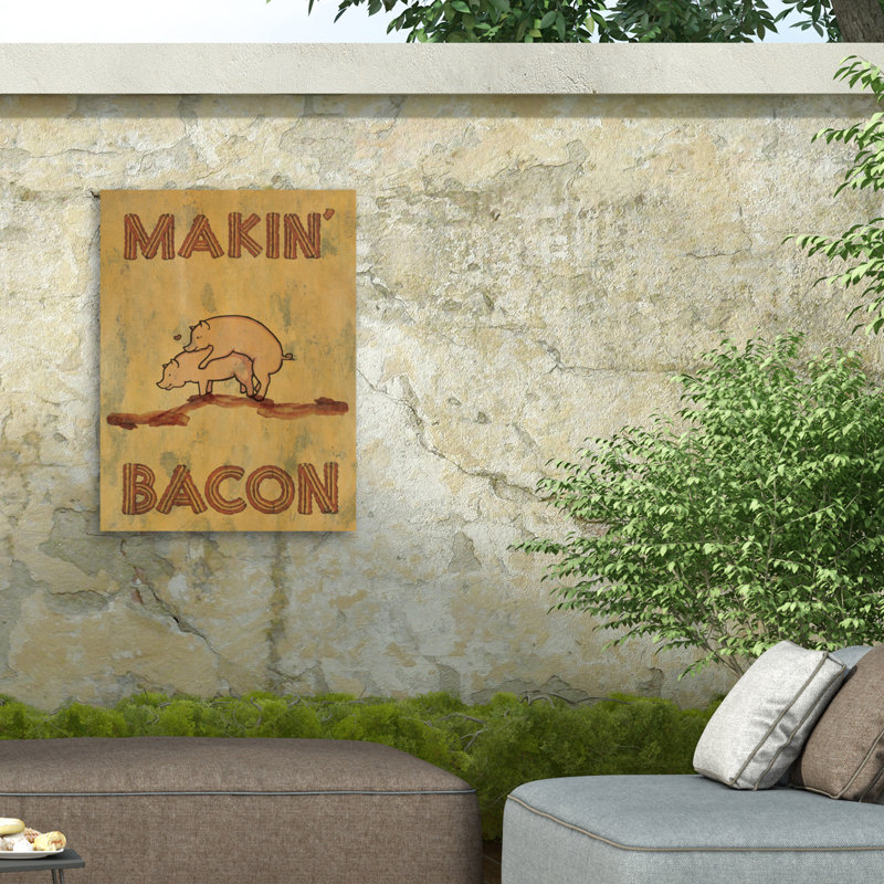 Toile pour l'extérieur Marcus Jules Makin Bacon, H 14 po x l 19 po