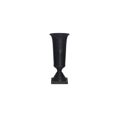 Vase en aluminium coulé noir Cassia