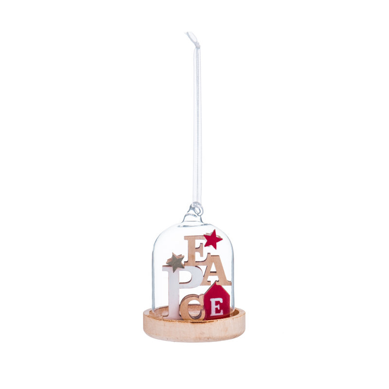 Ensemble d’ornement figurine clouche suspendue 4 pièces de fêtes en verre