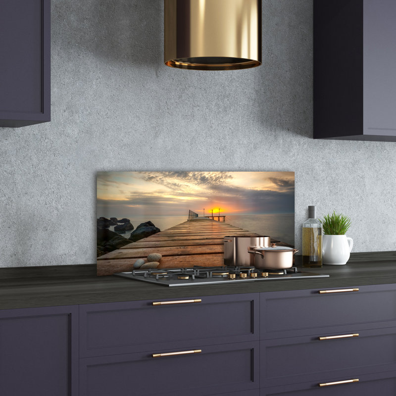 50cm W x 100cm L Glass Peel and Stick Panel