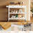 Kitchen Island Cart On Wheels With 40'' Wood Tabletop, 2 Open Tiers Spacious Storage Shelves And Towel Rack, Rolling Utility Cart With 3 Side Hooks And 2 Drawer For Dining Room, Bar, White-1745743341