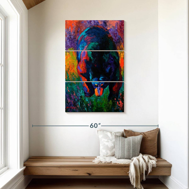 Brampt Grounded Black Bear, 45" H x 28" W