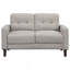 Harvey Beige 2-Piece Upholstered Tufted Sofa Set