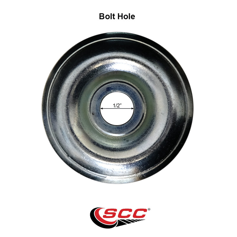SS Polyurethane Wheel Swivel Bolt Hole Caster Set with 2 Brake SCC