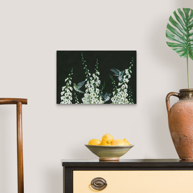 Colibris-reproduction d’art sur toile, Toile tendue, H 12 po x l 18 po x P 1,25 po