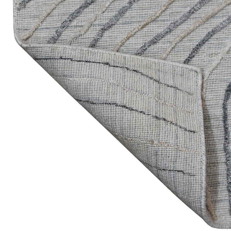 Tapis intérieur multicolore rectangulaire en polypropylène beige tissé à la main, Rectangulaire 3 pi x 5 pi