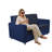 Outdoor Sofa with Sunbrella - Adaptation Indigo/Canvas Navy-124917227
