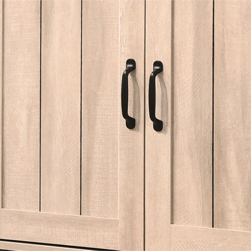 Corby 3-Door 16 Pair Shoe Storage Cabinet,45" 3-Door Shoe Cabinet, Light Gray