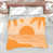 Orange moyen / beige clair