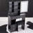 29.2" Small Size Left Drawer Desktop Vanity Table With Cushioned Stool,Large Sliding,Touch-Control