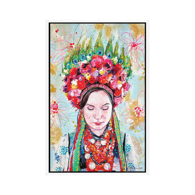 Anna by Vincent Richeux - Floater Frame Print on Canvas, White Framed Canvas, 101.6 cm H x 66.04 cm W