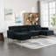 Canapé modulaire convertible en L 110 po avec repose-pieds mobile pour salon-1898394315