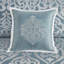 Ensemble d'édredon 8 pièces en jacquard luxueux de couleur turquoise et argent, pour une utilisation toute l'année et un élégant décor de chambre à coucher-122500547-122500541