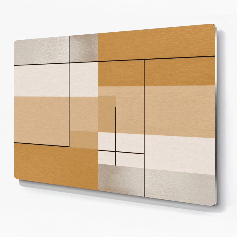 Minimalisme 100, art mural en métal brun, H 20 po x l 24 po