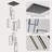 Keysha 10 - Light Unique Rectangle LED Dimmable Pendant Long Staircase Chandelier