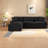 Space-saving Modular Sectionals, Polyester Black L-shaped Sofa With Storage For Modern Home