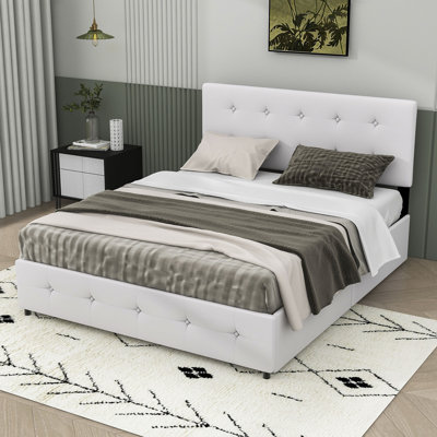 Daryll Upholstered Unfinished Platform Storage Bed